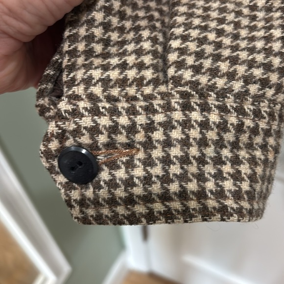 Vintage Pendleton Brown Houndstooth Quilted lining shacket medium - Picture 5 of 9